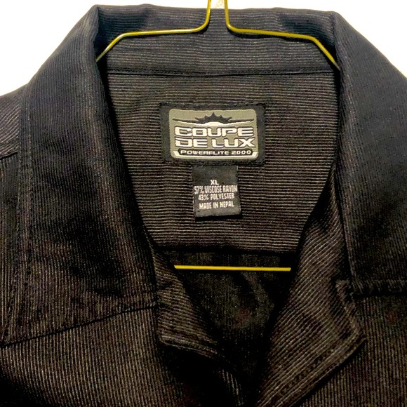 Coup De Lux Power Flite 2000 Black Short Sleeve Size XL Rayon Poly Blend - Picture 4 of 4